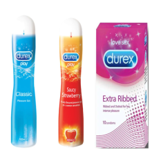 Guponjinish Buy 2 Lubricant Gel. Get 1 Durex Condom (Combo Pack)