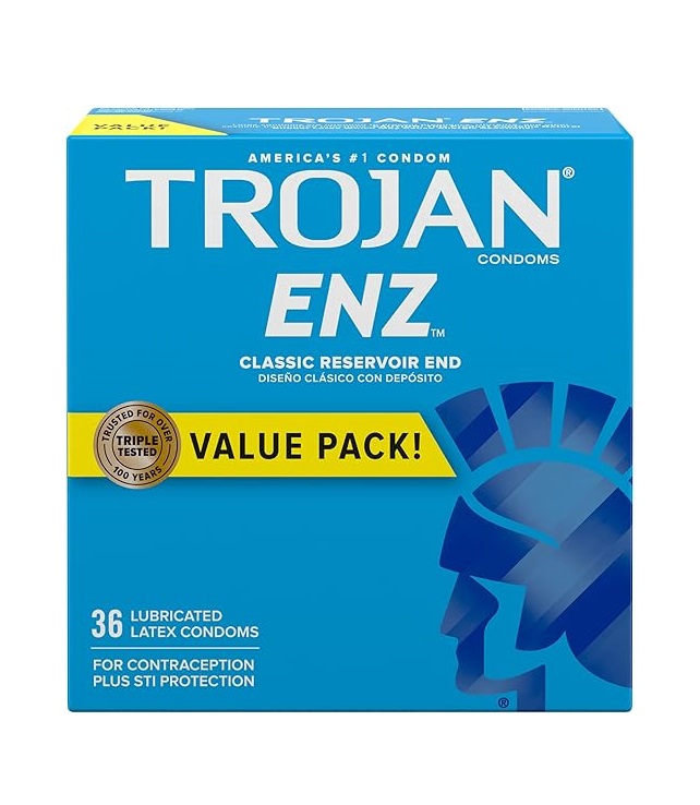 Guponjinish TROJAN ENZ Lubricated Condoms Value Pack 36 Pcs