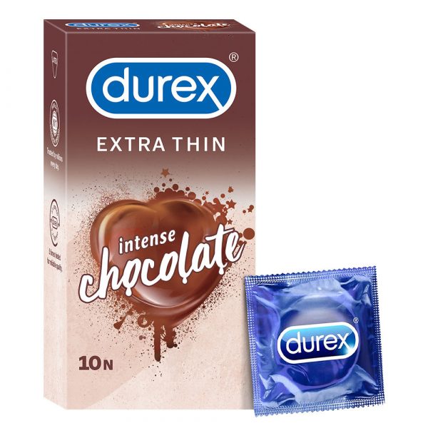 Guponjinish Durex Extra Thin Intense Chocolate Flavoured 10 Pcs Condoms