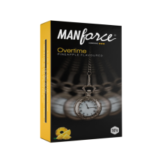Manforce Overtime Pineapple Flavoured Condom – Extra Dotted Latex 10pcs
