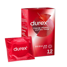 Durex Thin Feel Ultra Thin Thinner for Even More Sensitivity Condoms 12 Pcs